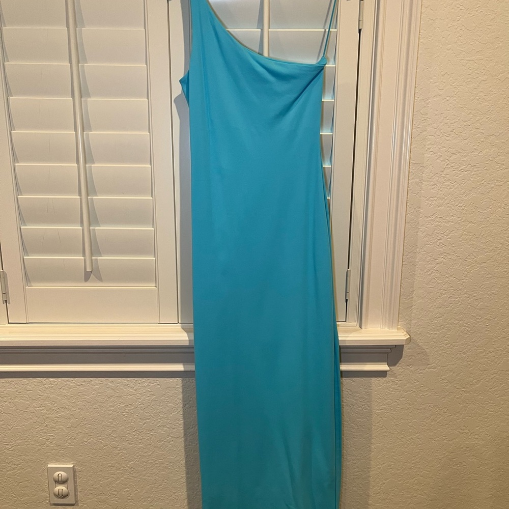 Susana Monaco Vibrant Blue One-Shoulder Dress